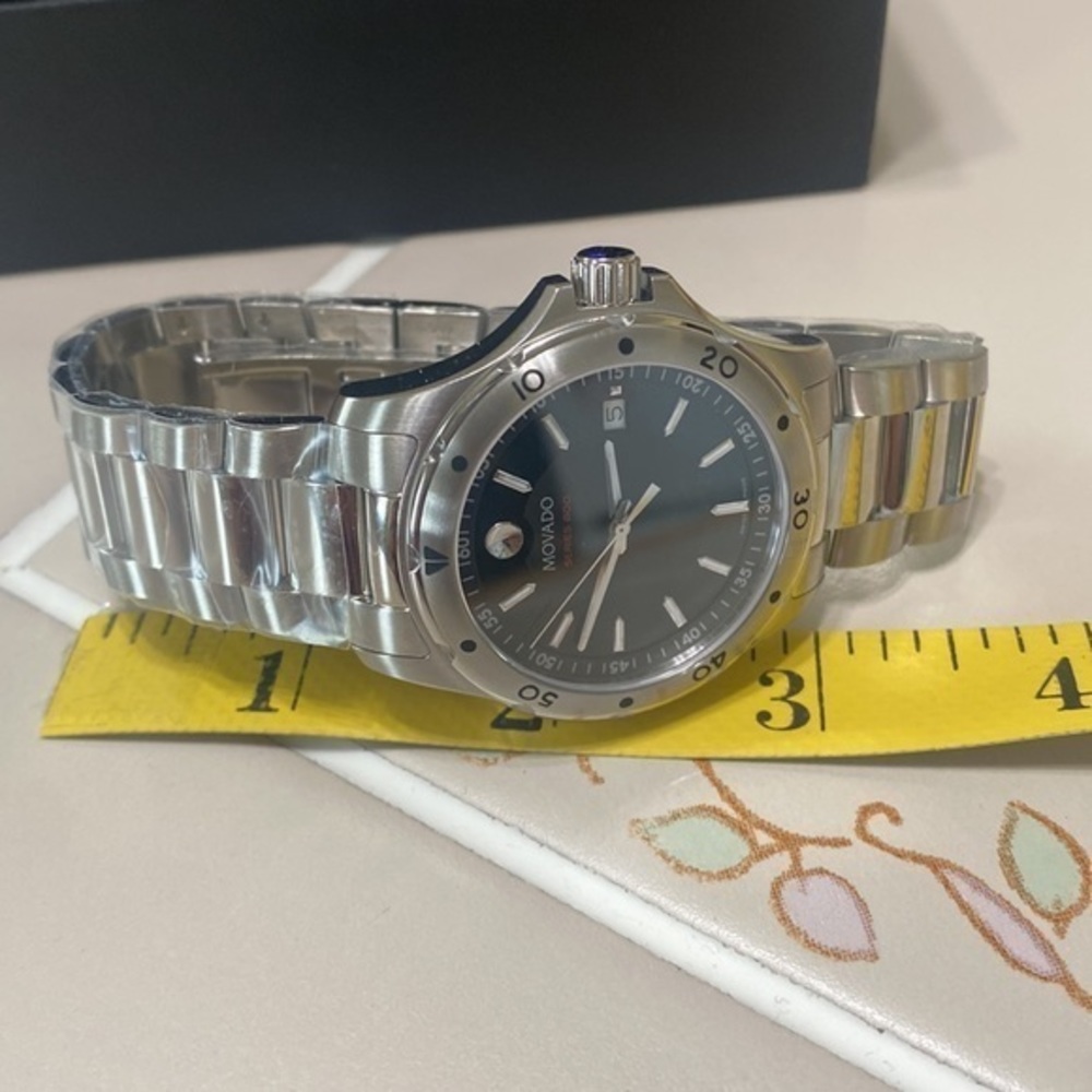 Movado Mens Series 800 Stainless Steel Watch New In Box - Picture 14 of 14